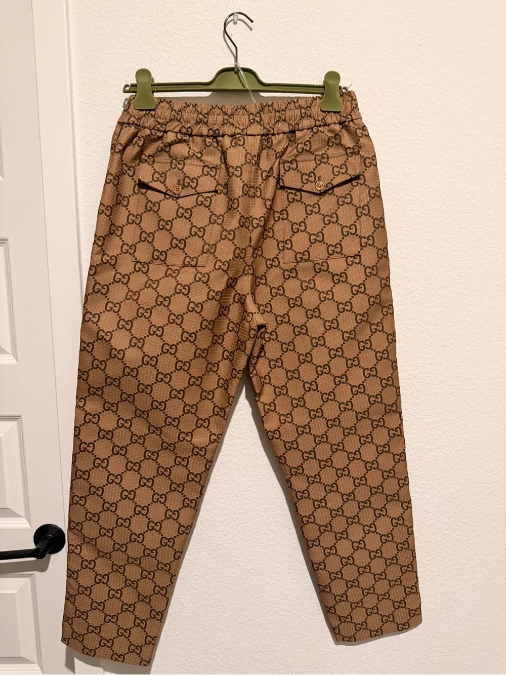 Gucci Brown GG Supreme Logo Pants